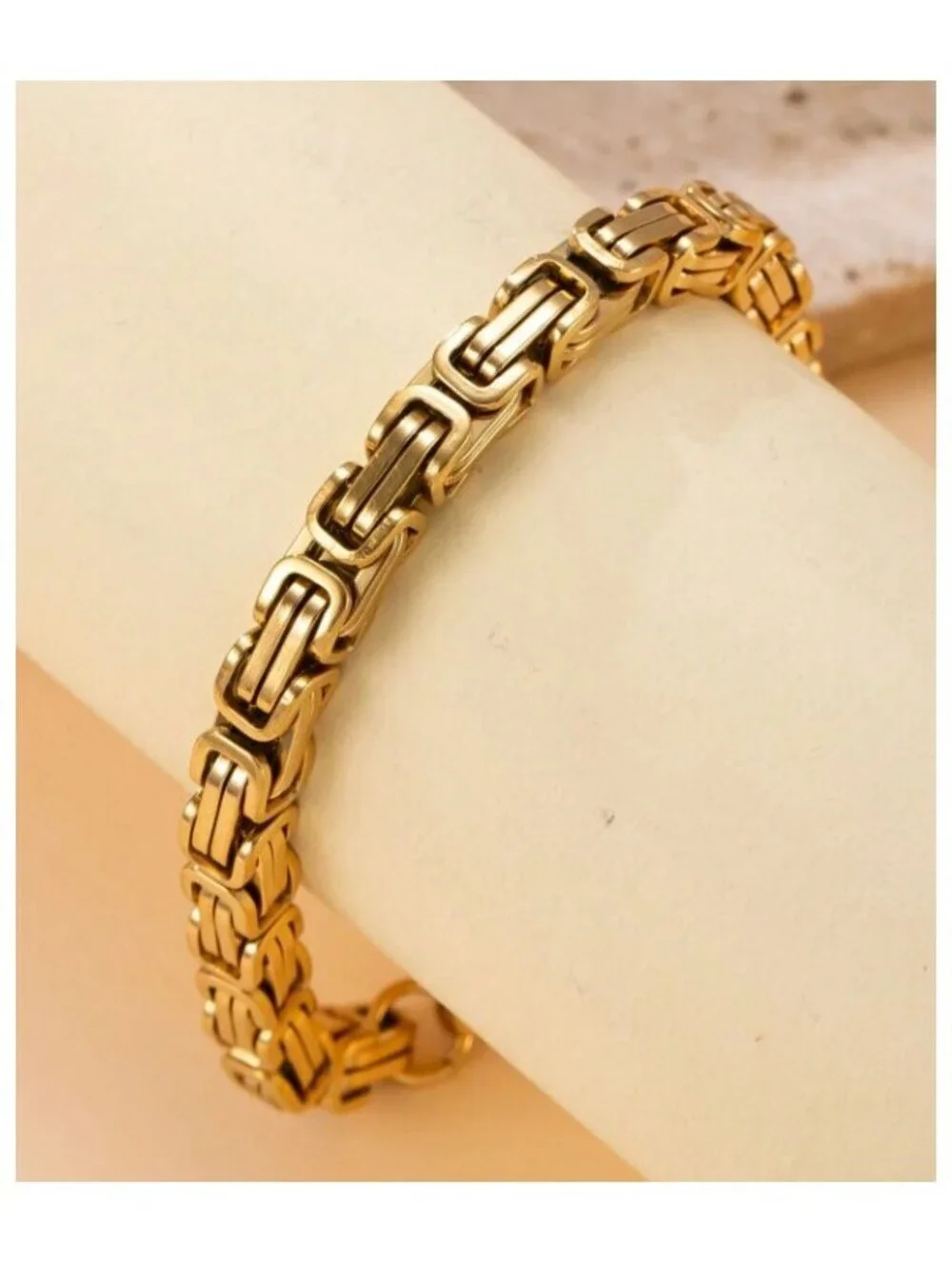 Square byzantine - Bracelet - Gold - 8